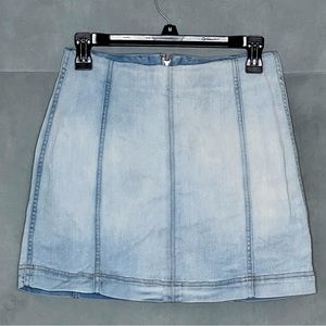 Denim A-line skirt